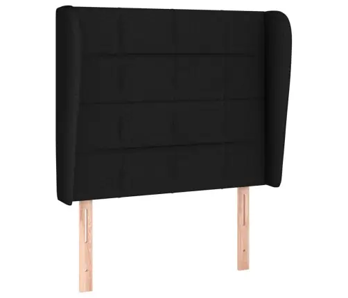 Galvgalis Ar Malām, 93X23X118/128 Cm, Melns Audums Vidaxl