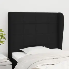 Voodipeats Servadega, Must, 93X23X118/128 cm Kangas