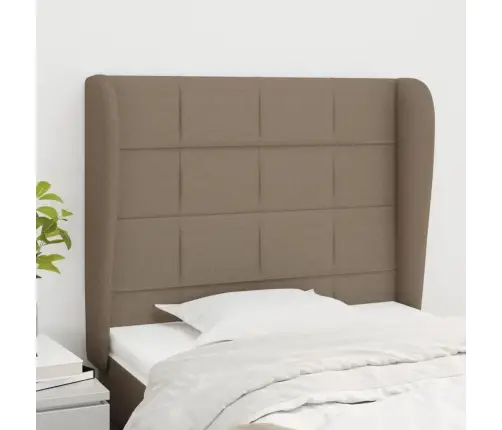 Galvgalis Ar Malām, 93X23X118/128 Cm, Pelēkbrūns Audums Vidaxl