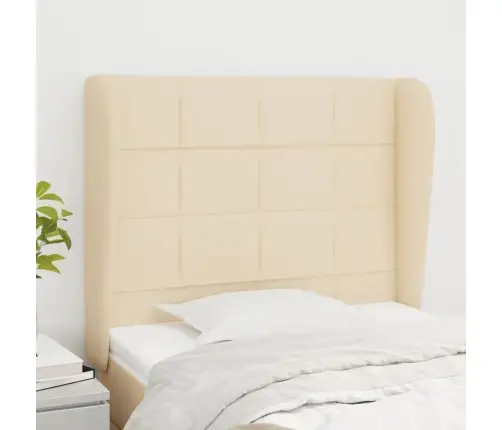 Galvūgalis Su Auselėmis, Kreminis, 93X23X118/128cm Audinys Galvūgalis Su Auselėmis, Kreminis, 93X23X118/128cm Audinys