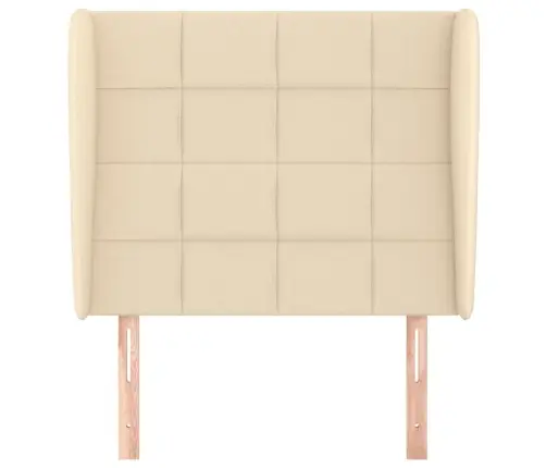 Galvgalis Ar Malām, 103X23X118/128 Cm, Krēmkrāsas Audums Vidaxl