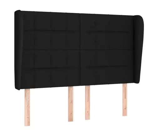 Galvgalis Ar Malām, 147X23X118/128 Cm, Melns Audums Vidaxl