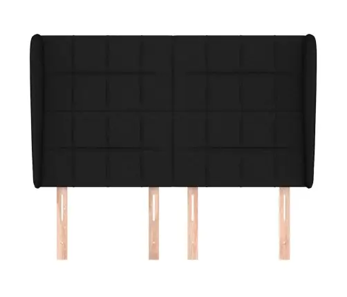 Galvgalis Ar Malām, 147X23X118/128 Cm, Melns Audums Vidaxl