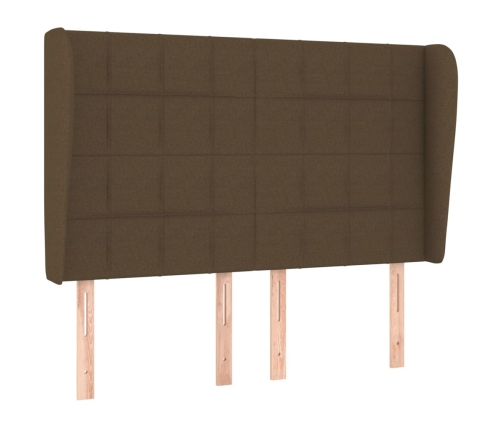 Voodipeats Servadega, Tumepruun, 147X23X118/128 cm Kangas