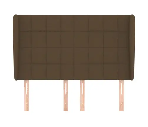 Galvgalis Ar Malām, 147X23X118/128 Cm, Tumši Brūns Audums Vidaxl