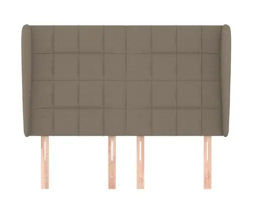 Galvgalis Ar Malām, 147X23X118/128 Cm, Pelēkbrūns Audums Vidaxl