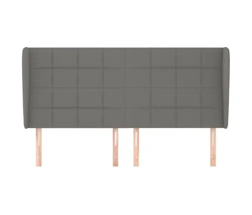 Galvgalis Ar Malām, 183X23X118/128 Cm, Tumši Pelēks Audums Vidaxl