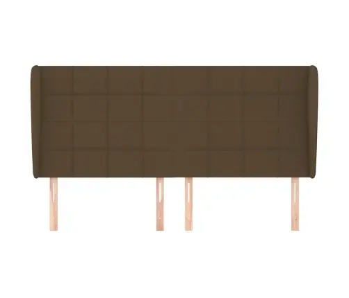 Galvgalis Ar Malām, 183X23X118/128 Cm, Tumši Brūns Audums Vidaxl