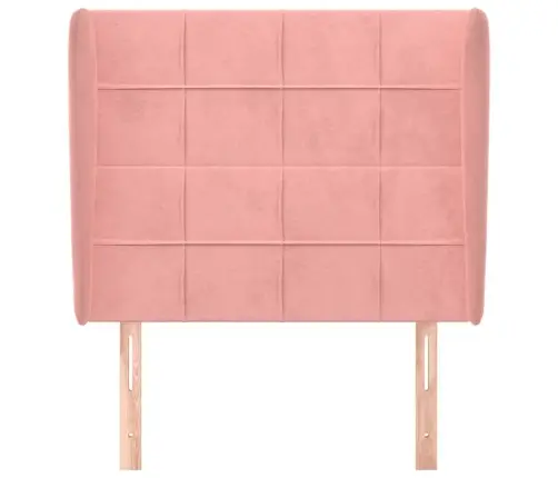 Galvgalis Ar Malām, 83X23X118/128 Cm, Rozā Samts Vidaxl