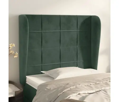 Galvgalis Ar Malām, Tumši Zaļš Samts, 93X23X118/128 Cm Vidaxl