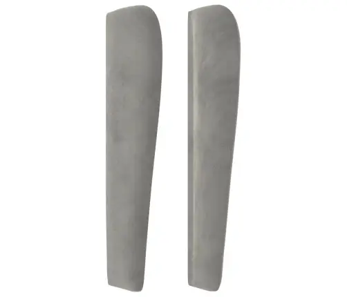 Galvgalis Ar Malām, 103X23X118/128 Cm, Gaiši Pelēks Samts Vidaxl