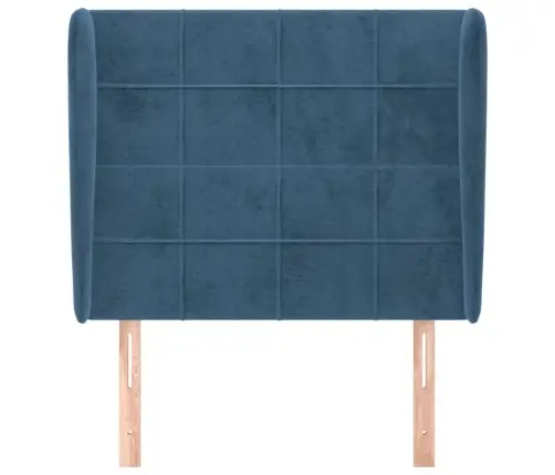 Galvgalis Ar Malām, 103X23X118/128 Cm, Tumši Zils Samts Vidaxl