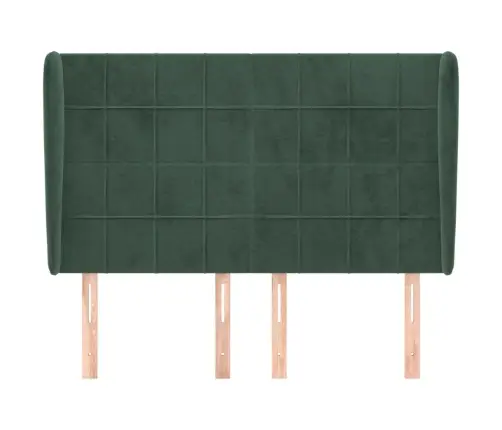 Galvgalis Ar Malām, 147X23X118/128 Cm, Tumši Zaļš Samts Vidaxl