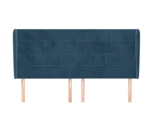 Voodipeats Servadega, Tumesinine, 183X23X118/128 cm Samet