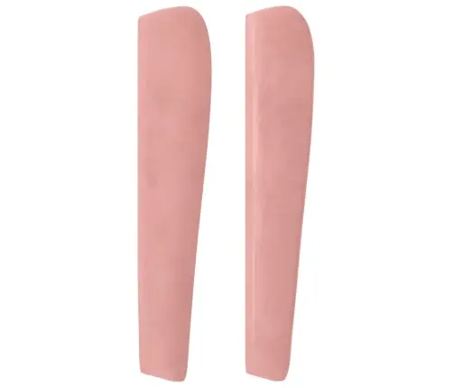 Galvgalis Ar Malām, 183X23X118/128 Cm, Rozā Samts Vidaxl