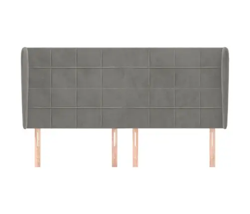 Voodipeats Servadega, Helehall, 203X23X118/128 cm Samet