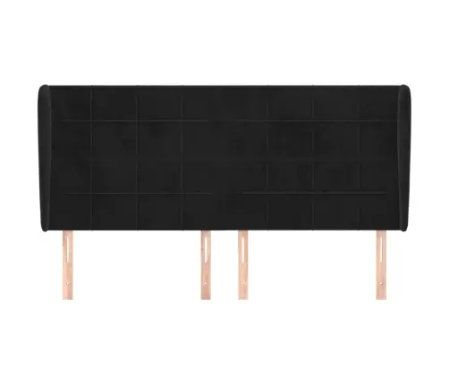 Voodipeats Servadega, Must, 203X23X118/128 cm Samet Voodipeats Servadega, Must, 203X23X118/128 cm Samet