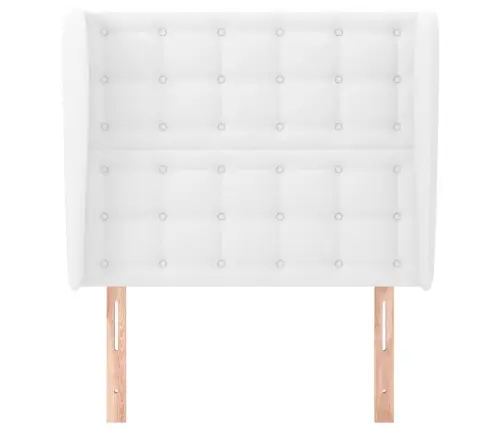 Galvgalis Ar Malām, 83X23X118/128 Cm, Balta Mākslīgā Āda Vidaxl