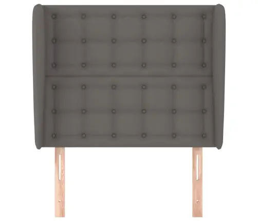 Galvgalis Ar Malām, 83X23X118/128 Cm, Pelēka Mākslīgā Āda Vidaxl