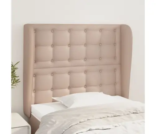 Galvgalis Ar Malām, 83X23X118/128 Cm, Kapučīno Mākslīgā Āda Vidaxl