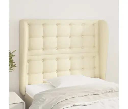 Voodipeats Servadega, Kreemjas, 103X23X118/128 cm Kunstnahk