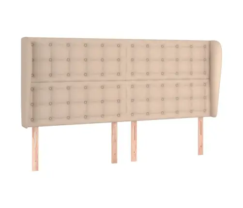 Galvgalis Ar Malām, 183X23X118/128 Cm, Kapučīno Mākslīgā Āda Vidaxl