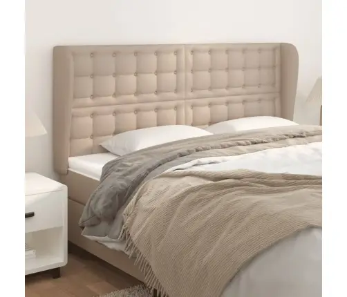 Galvgalis Ar Malām, 183X23X118/128 Cm, Kapučīno Mākslīgā Āda Vidaxl