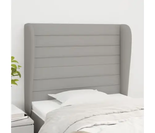 Galvgalis Ar Malām, 93X23X118/128 Cm, Gaiši Pelēks Audums Vidaxl