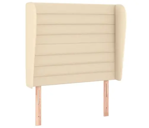 Galvūgalis Su Auselėmis, Kreminis, 93X23X118/128cm Audinys