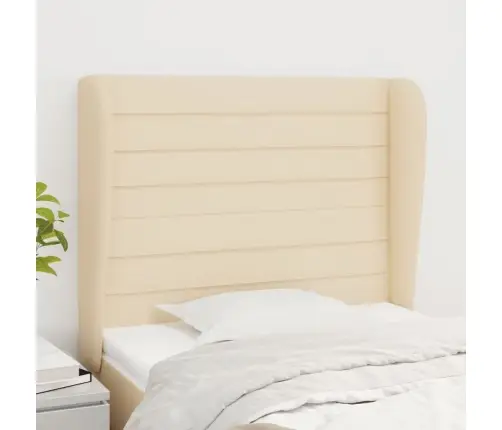 Galvūgalis Su Auselėmis, Kreminis, 93X23X118/128cm Audinys