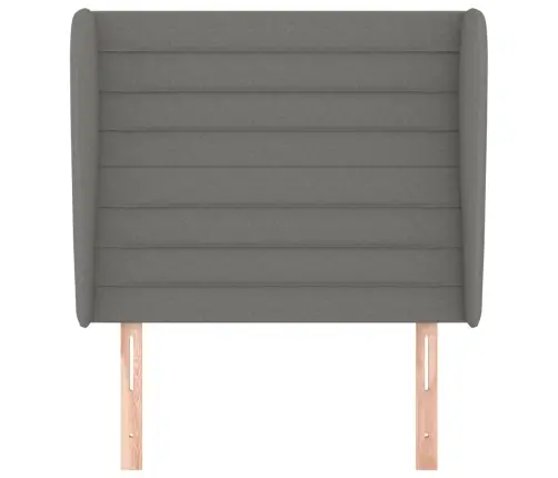 Galvgalis Ar Malām, 103X23X118/128 Cm, Tumši Pelēks Audums Vidaxl