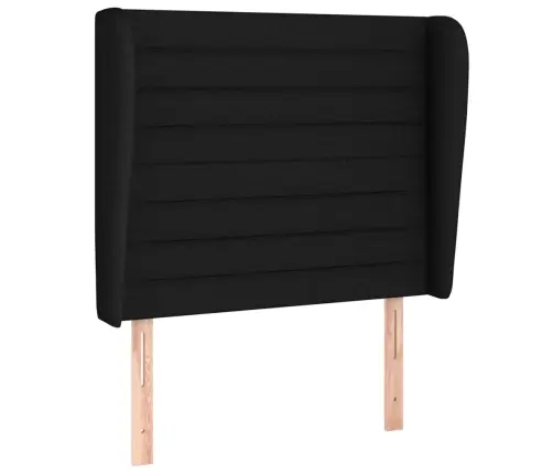 Voodipeats Servadega, Must, 103X23X118/128 cm Kangas