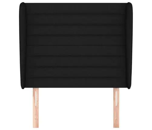 Voodipeats Servadega, Must, 103X23X118/128 cm Kangas