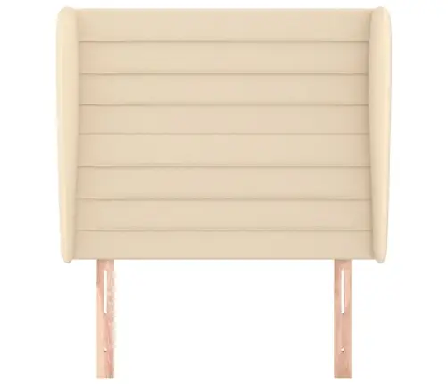 Galvgalis Ar Malām, 103X23X118/128 Cm, Krēmkrāsas Audums Vidaxl