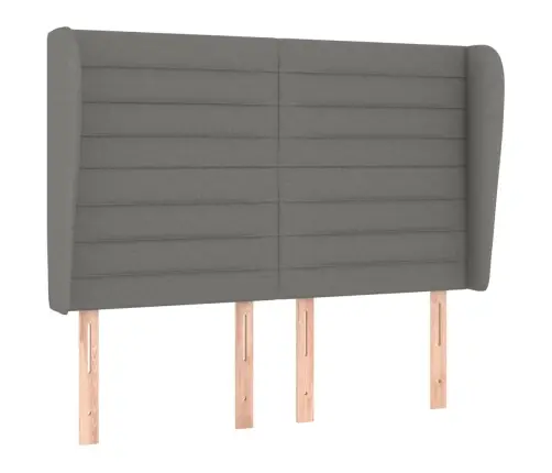 Galvgalis Ar Malām, 147X23X118/128 Cm, Tumši Pelēks Audums Vidaxl Galvgalis Ar Malām, 147X23X118/128 Cm, Tumši Pelēks Audums Vidaxl