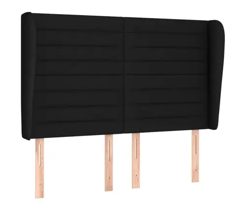 Voodipeats Servadega, Must, 147X23X118/128 cm Kangas