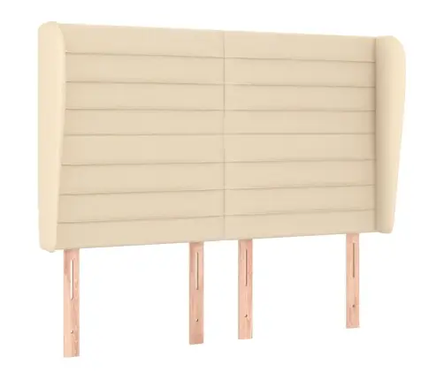 Galvūgalis Su Auselėmis, Kreminis, 147X23X118/128cm Audinys