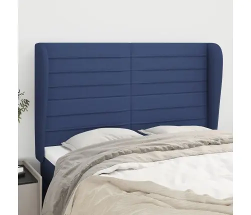 Galvgalis Ar Malām, 147X23X118/128 Cm, Zils Audums Vidaxl