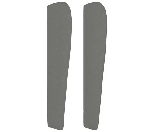 Galvgalis Ar Malām, 183X23X118/128 Cm, Tumši Pelēks Audums Vidaxl