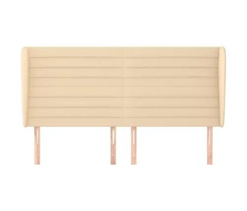 Galvūgalis Su Auselėmis, Kreminis, 203X23X118/128cm Audinys