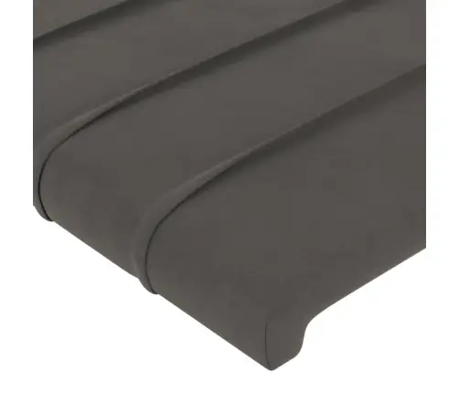 Galvgalis Ar Malām, 93X23X118/128 Cm, Tumši Pelēks Samts Vidaxl