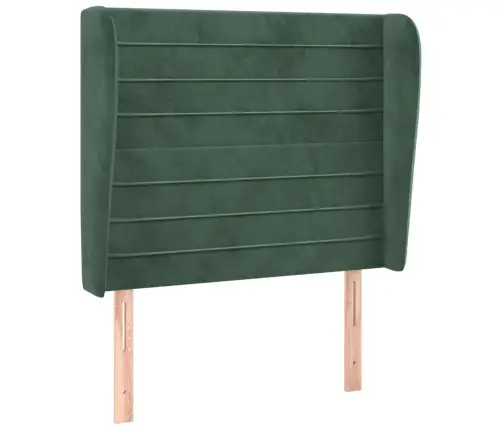 Galvgalis Ar Malām, Tumši Zaļš Samts, 93X23X118/128 Cm Vidaxl