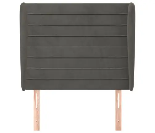 Galvgalis Ar Malām, 103X23X118/128 Cm, Tumši Pelēks Samts Vidaxl