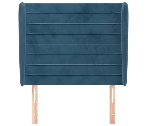 Galvgalis Ar Malām, 103X23X118/128 Cm, Tumši Zils Samts Vidaxl