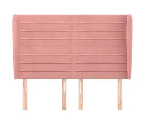 Voodipeats Servadega, Roosa, 147X23X118/128 cm Samet