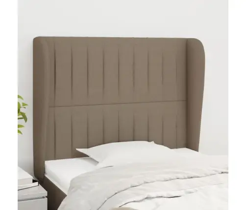 Galvgalis Ar Malām, 83X23X118/128 Cm, Pelēkbrūns Audums Vidaxl Galvgalis Ar Malām, 83X23X118/128 Cm, Pelēkbrūns Audums Vidaxl