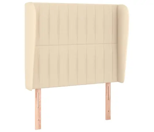 Galvgalis Ar Malām, 83X23X118/128 Cm, Krēmkrāsas Audums Vidaxl