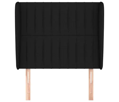 Galvgalis Ar Malām, 93X23X118/128 Cm, Melns Audums Vidaxl