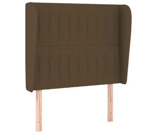 Galvgalis Ar Malām, 93X23X118/128 Cm, Tumši Brūns Audums Vidaxl