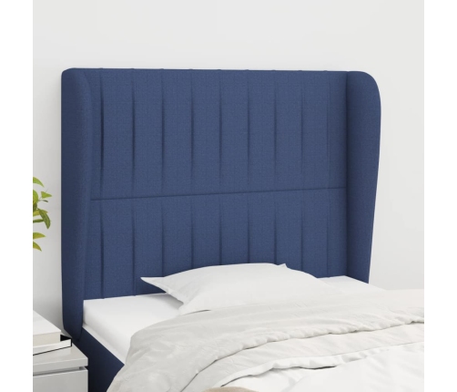 Galvgalis Ar Malām, 93X23X118/128 Cm, Zils Audums Vidaxl